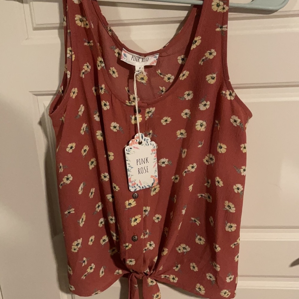Pink Rose tank top
